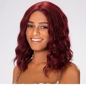 Burgundy wig